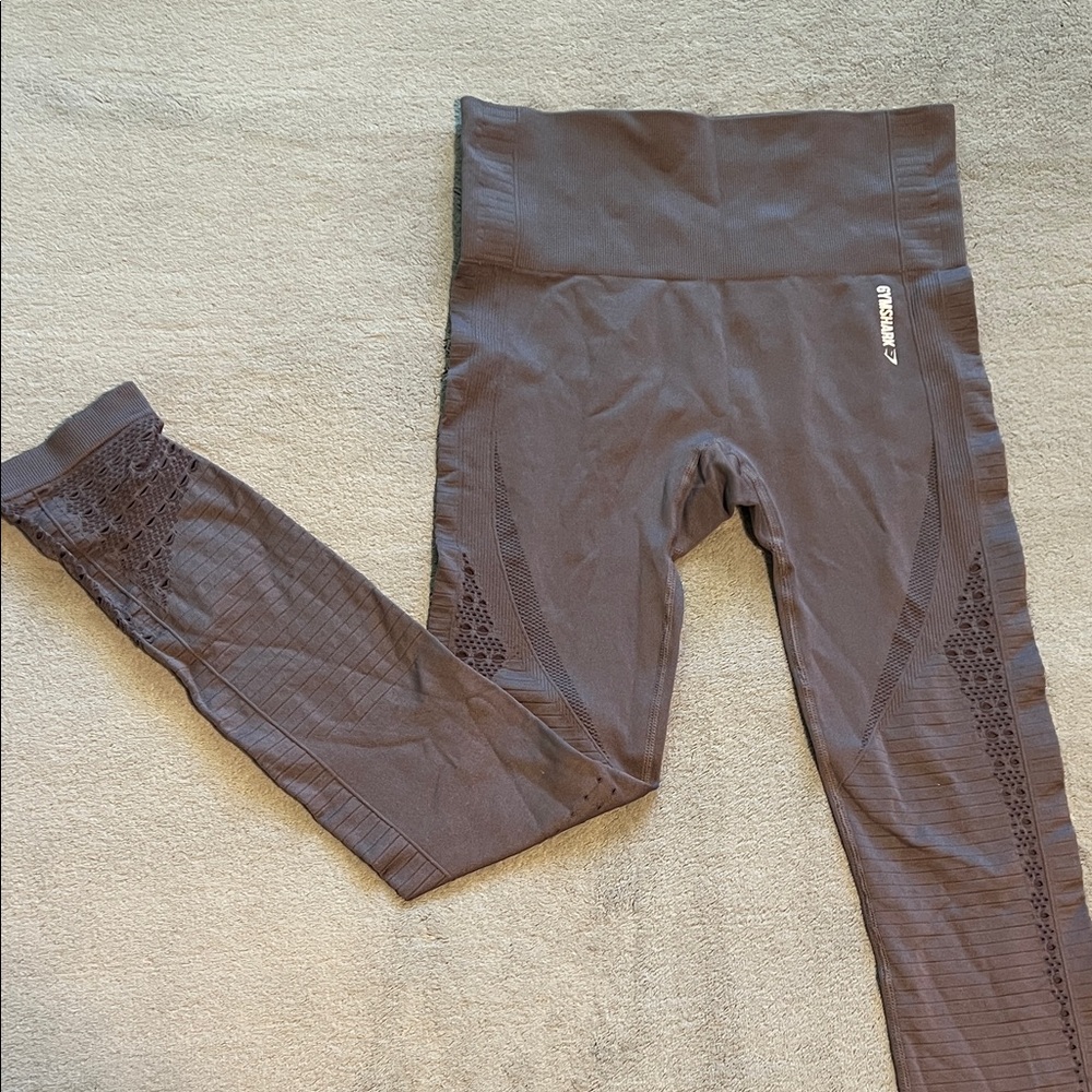 Gymshark Womens High-Waist Seamless Leggings in Charcoal Gray
